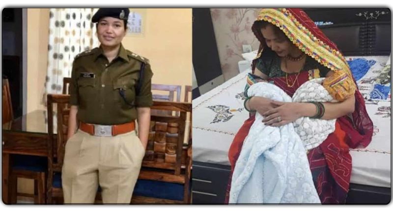 IPS सरोज कुमारी ने दिया दो जुड़वा बच्चे को जन्म, अपने गांव की वेश भूषा में तस्वीर की शेयर